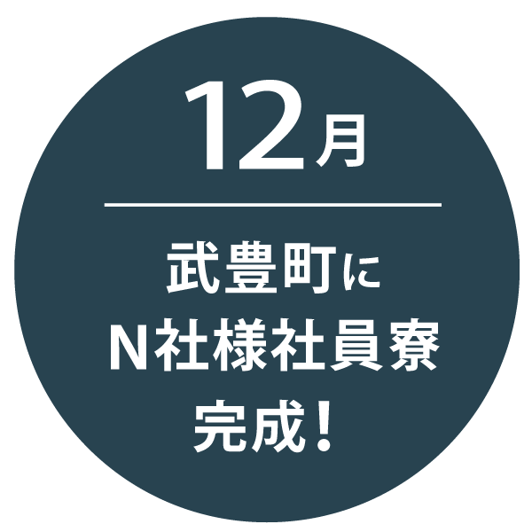12月、武豊町にN社様社員寮完成!